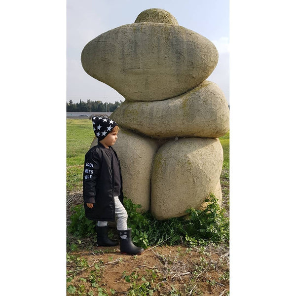 WISTITI Kids Rain Boots - Eco Rubber - Black.