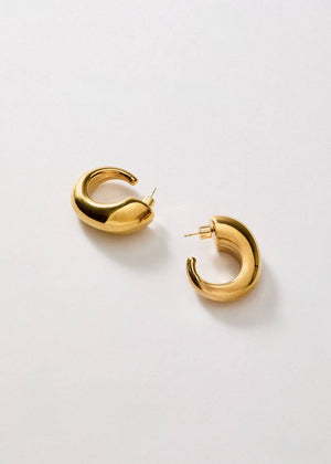CURVED SEMICIRCLE EARRINGS
