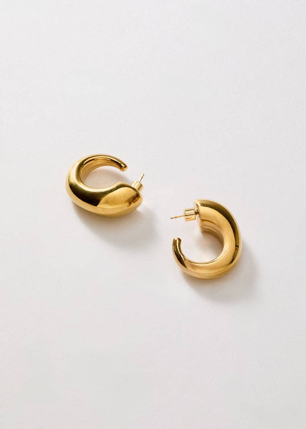 CURVED SEMICIRCLE EARRINGS
