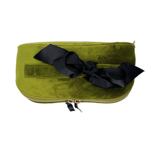 Organizing Makeup Bag, Expandable – Eco Velvet – Green