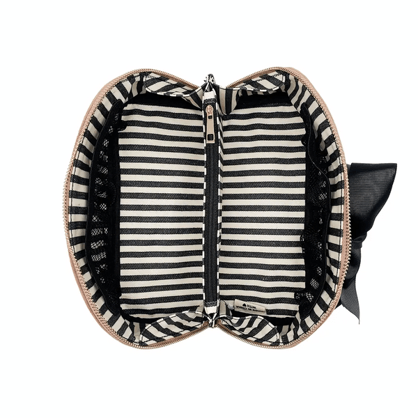 Organizing Makeup Bag, Expandable – Eco Velvet – Pink