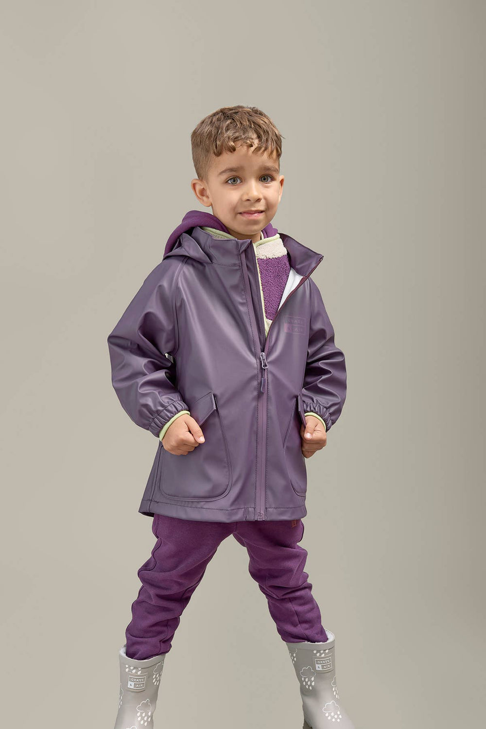 Amethyst Purple Kids Rain Jacket