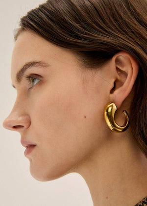 CURVED SEMICIRCLE EARRINGS
