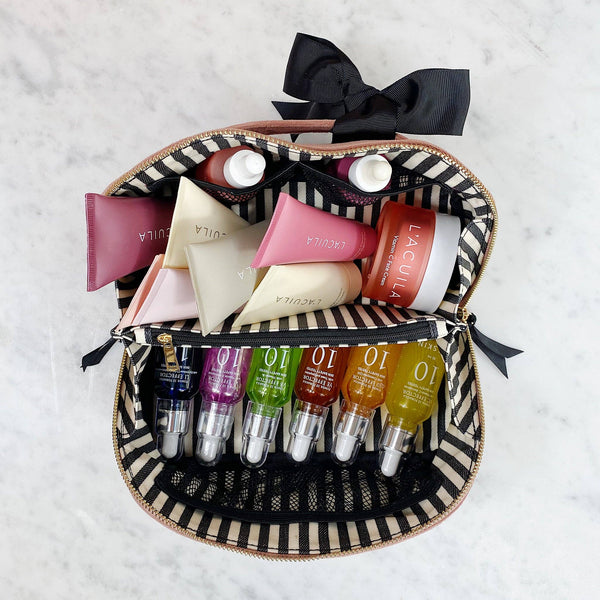 Organizing Makeup Bag, Expandable – Eco Velvet – Pink