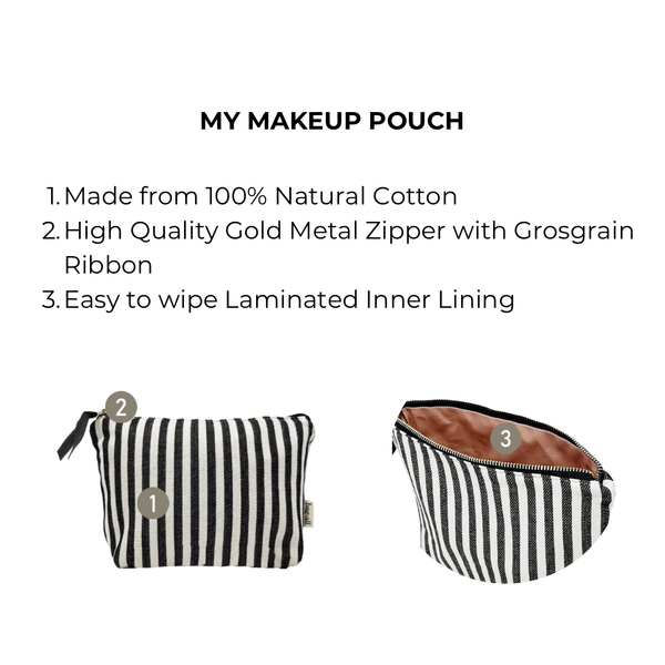 Best Makeup Bag – Striped