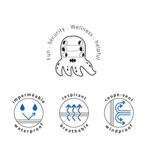 WISTITI Windbreaker Rain Jacket - Black