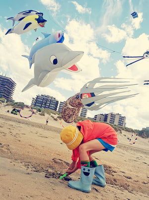 WISTITI Kids Rain Boots - Eco Rubber - Platine: 25