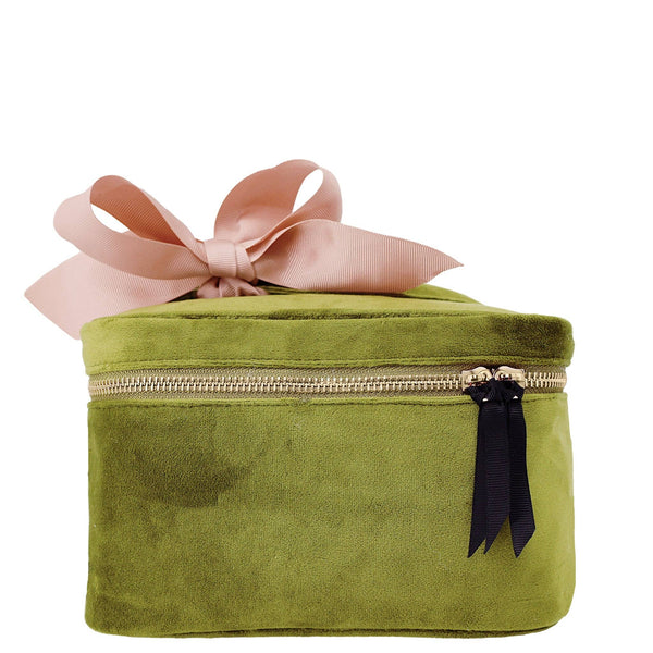 Makeup Case, S – Eco Velvet – Green