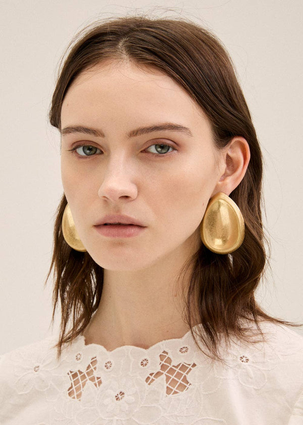 OVERSIZE ROUND DROP EARRINGS
