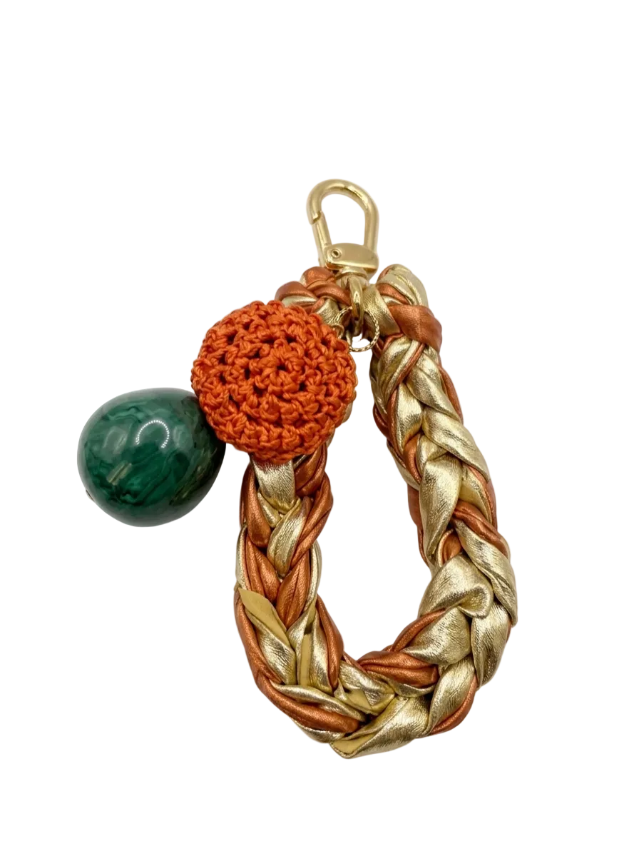 WRIST STRAP - GOLD & ORANGE