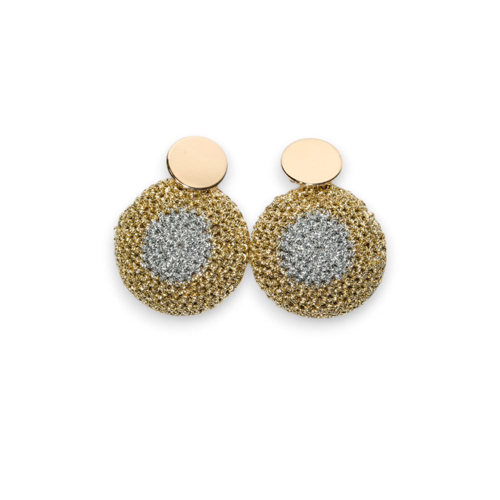 SURI  EARRINGS - GOLD & SILVER SMALL