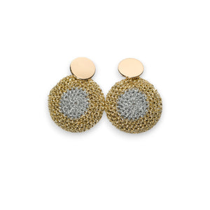 SURI  EARRINGS - GOLD & SILVER SMALL