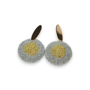 SURI -SILVER & GOLD EARRINGS