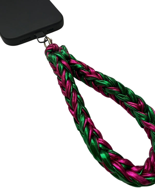WRIST STRAP - GREEN & PINK
