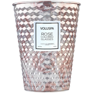 ROSE COLORED GLASSES - 2 WICK TABLE TIN CANDLE