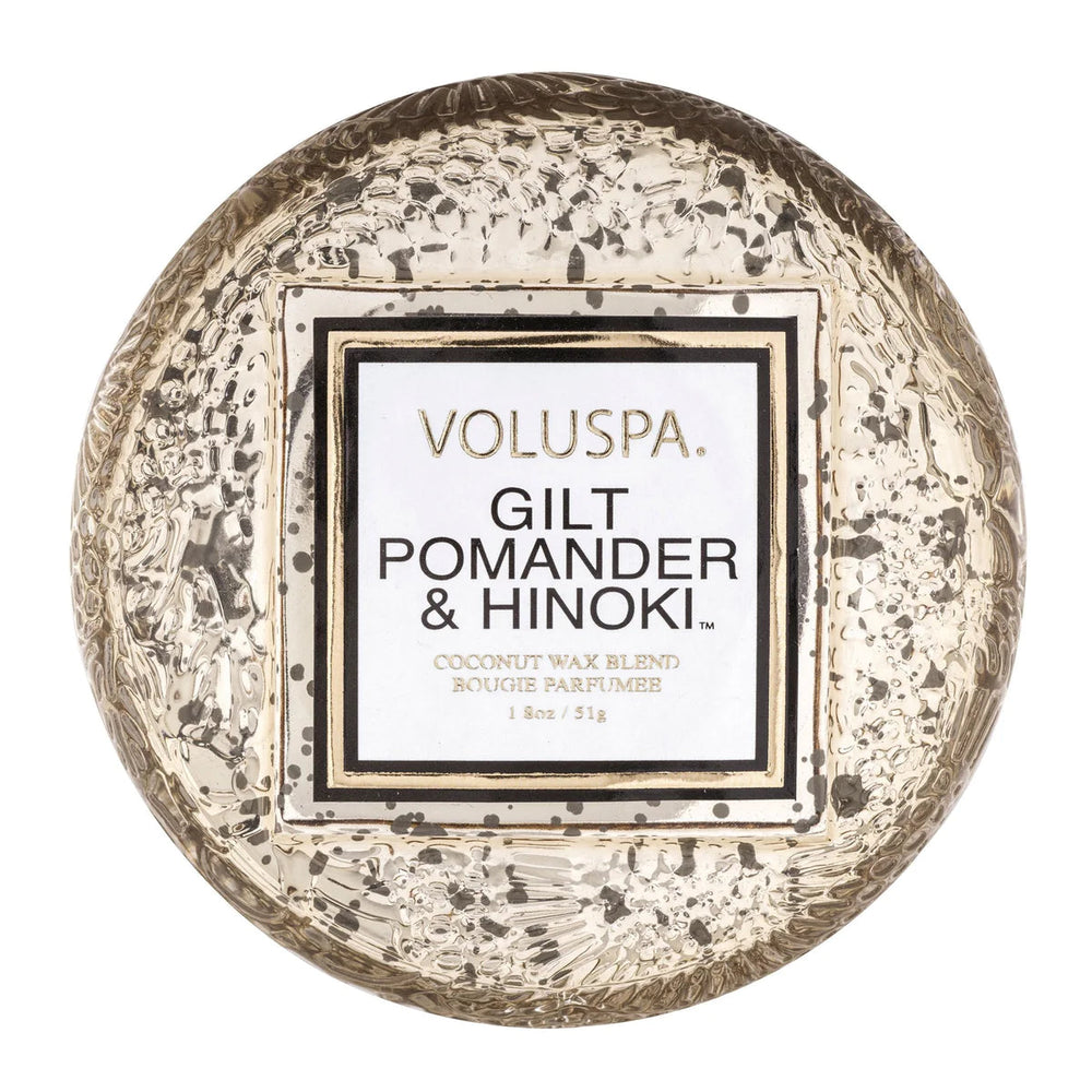 GILT POMANDER & HINOKI - MACARON CANDLE