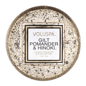 GILT POMANDER & HINOKI - MACARON CANDLE