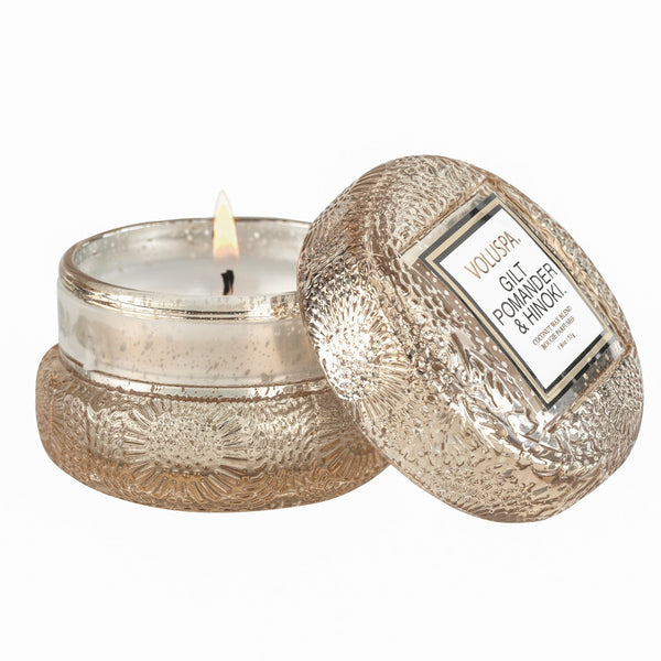 GILT POMANDER & HINOKI - MACARON CANDLE