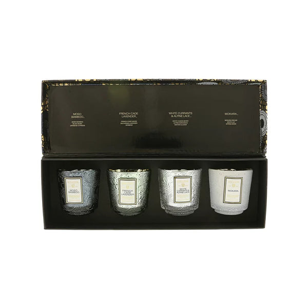 4 PETITE PEDESTAL CANDLE GIFT SET