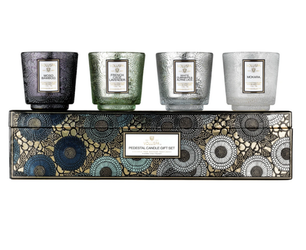 4 PETITE PEDESTAL CANDLE GIFT SET