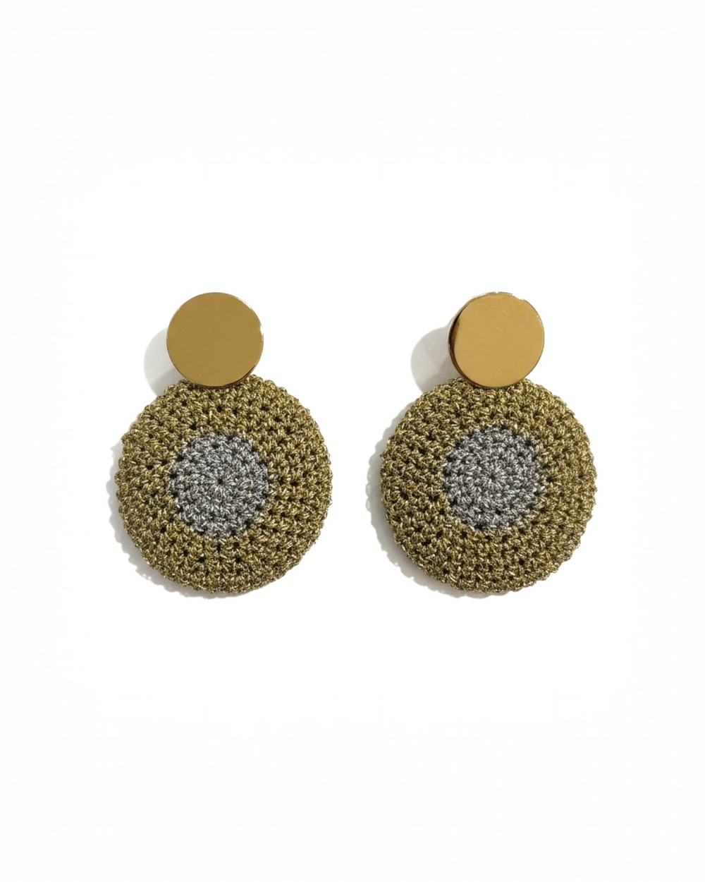 SURI  EARRINGS - GOLD & SILVER SMALL