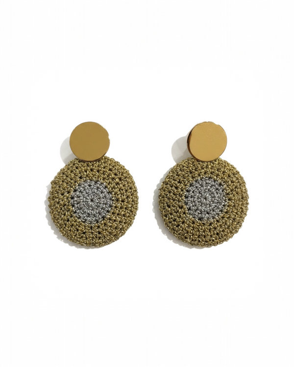 SURI  EARRINGS - GOLD & SILVER SMALL