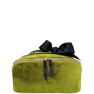 Organizing Makeup Bag, Expandable – Eco Velvet – Green