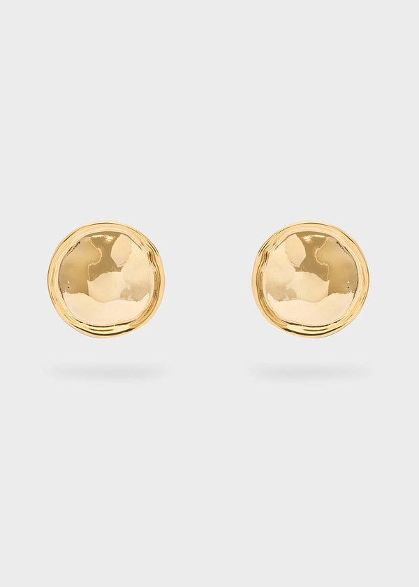 ROUND DISC EARRINGS GOLD - N64: One size