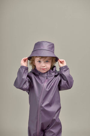 Amethyst Purple PU Kids Bucket Hat
