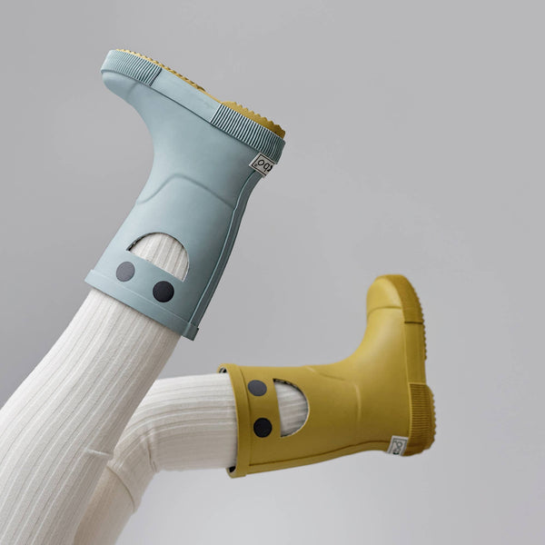 WISTITI Kids Rain Boots - Eco Rubber - Platine: 25