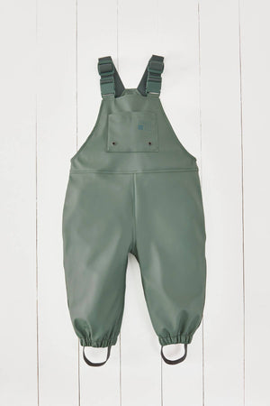 Khaki Kids Waterproof Rain Dungarees: