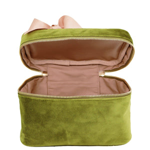 Makeup Case, S – Eco Velvet – Green