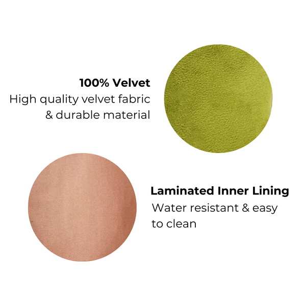 Organizing Makeup Bag, Expandable – Eco Velvet – Green