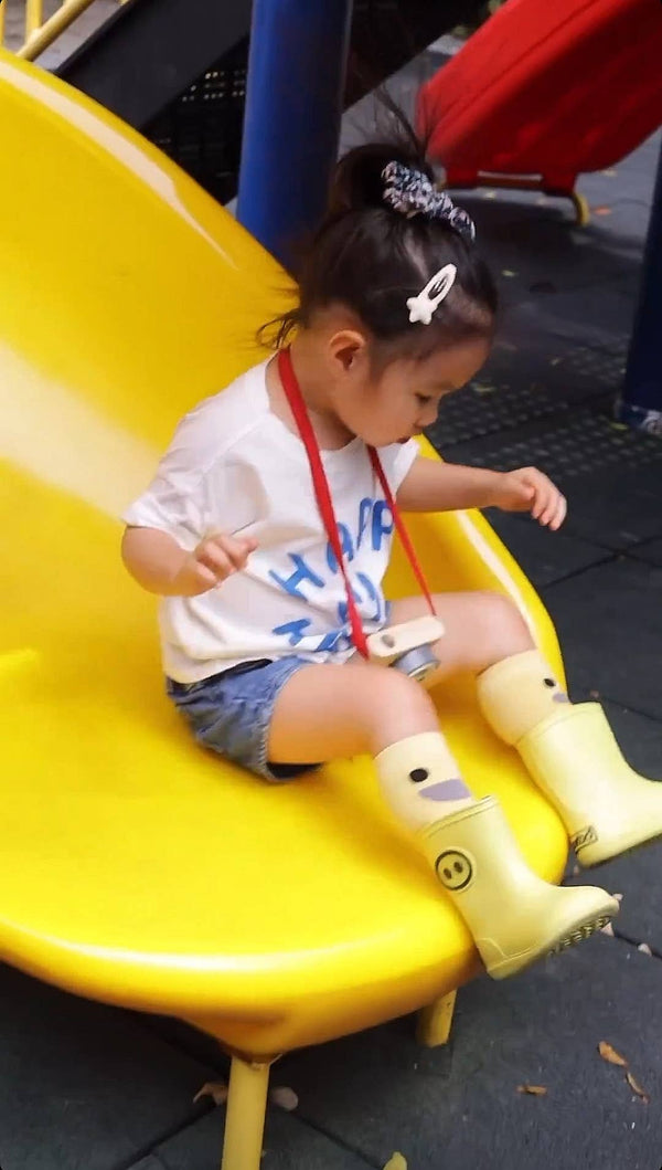 Kids Rain Boots KAWAÏ Yellow
