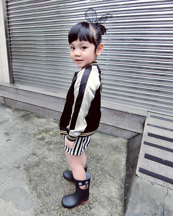 WISTITI Kids Rain Boots - Eco Rubber - Black.