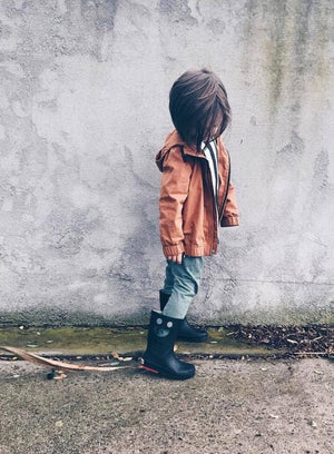 WISTITI Kids Rain Boots - Eco Rubber - Black.