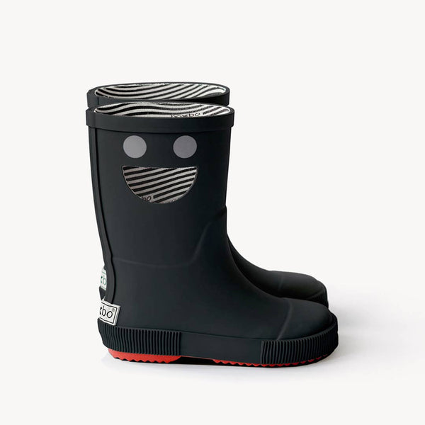 WISTITI Kids Rain Boots - Eco Rubber - Black.
