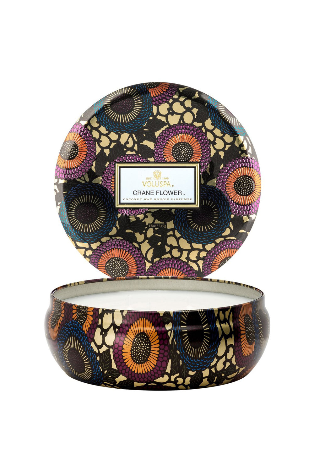 CRANE FLOWER - 3 WICK TIN CANDLE