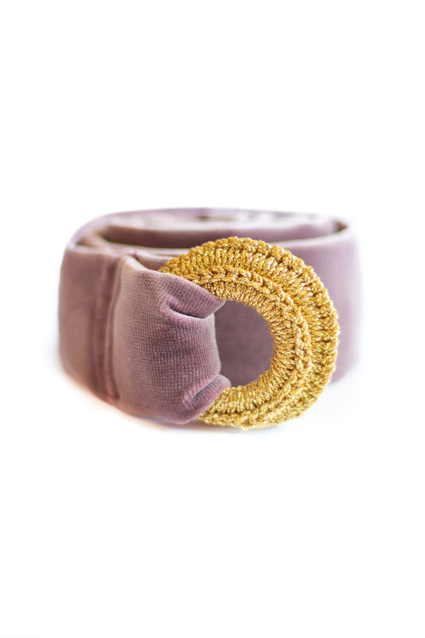 ALICE - MAUVE - VELVET - NARROW BELT