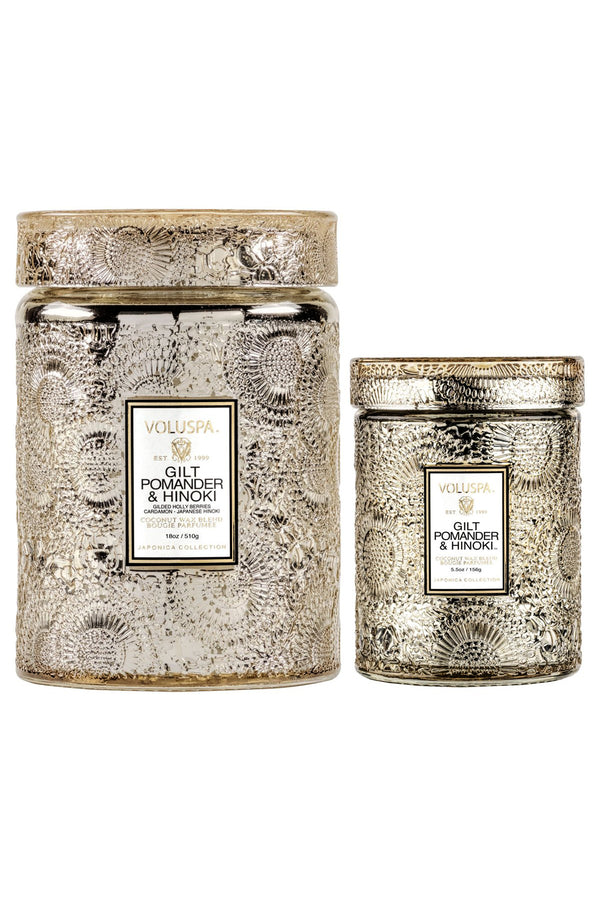 GILT POMANDER & HINOKI - SMALL JAR CANDLE