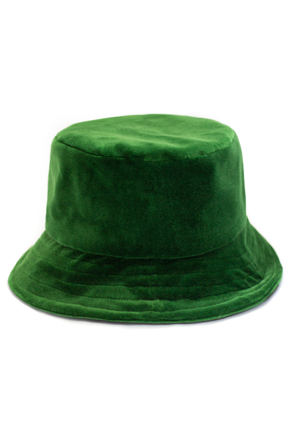 TAMMY - BOTTLE GREEN - VELVET - BUCKET HAT