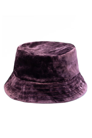 TAMMY - AUBERGINE - VELVET - BUCKET HAT