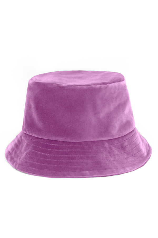 TAMMY - PURPLE - VELVET - BUCKET HAT