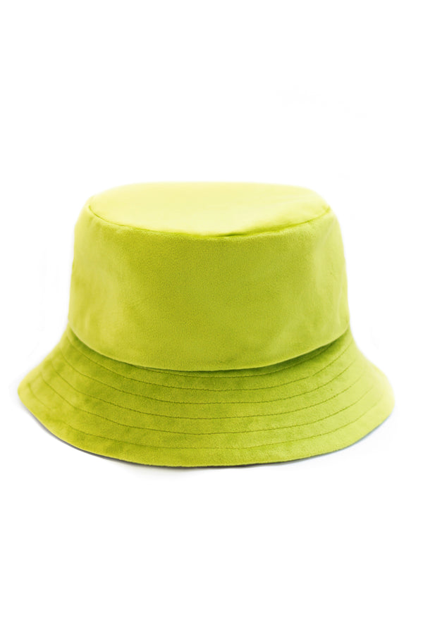 TAMMY - GREEN - VELVET - BUCKET HAT